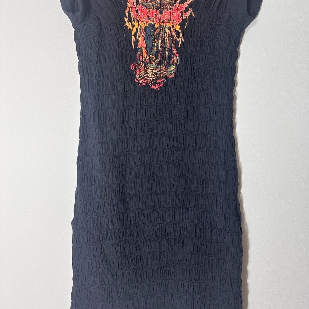 Urban outfitters Tatum smocked mini dress NWT grunge goth size M - Picture 7 of 14